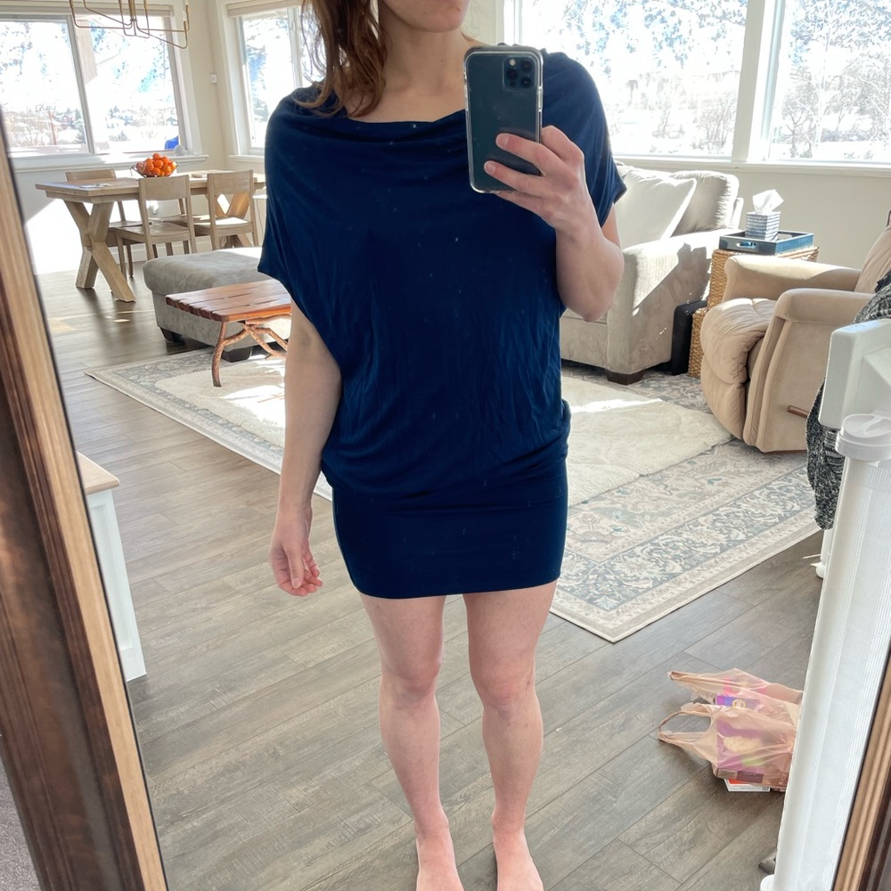 T-shirt Cowl Neck Mini Dress